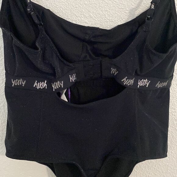NWT- YITTY- Spotlight shaping Demi cup bodysuit-Shimmered Iconic black- Size Med - Picture 6 of 13